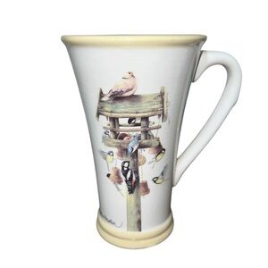 Hallmark Coffee Mug Marjolein Bastin Natures Sketchbook Birds Birdhouse EUC